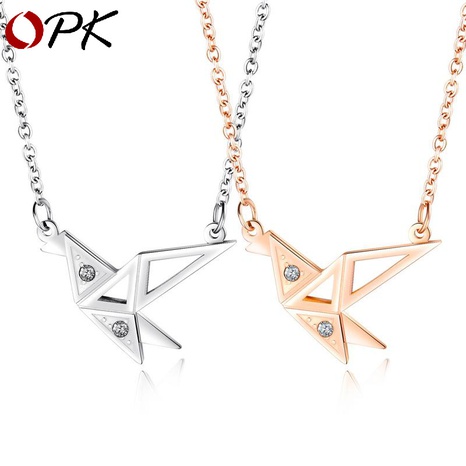 wholesale simple crane pendant necklace's discount tags