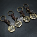 retro woven 12 constellation leather keychainpicture11