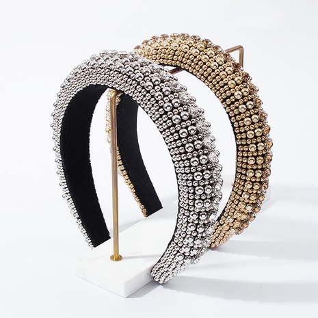 simple diamond-studded thick sponge headband's discount tags