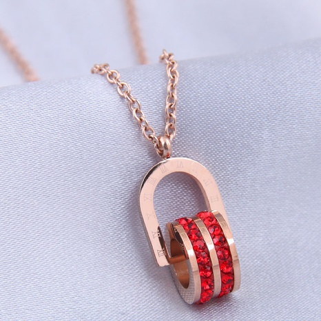 Korean Fashion Titanium Steel Diamond  Necklace's discount tags