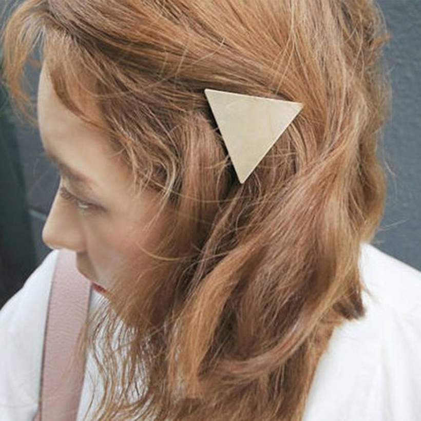 Accessoires Cheveux Barrette Cheveux | Clip Latral Rond Triangle Gomtrique En Alliage Simple - ZQ56511