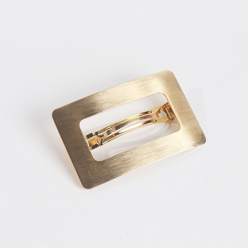 Simple geometric square alloy top clip