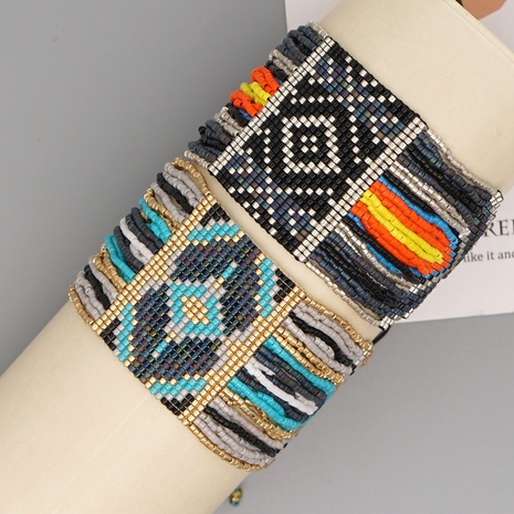 Bohemian style retro beaded woven bracelet NHGW306976's discount tags