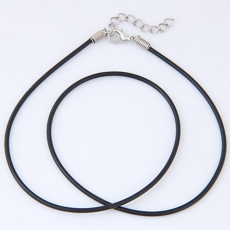 collier en cuir fin simple de 1,5 mm NHSC307810's discount tags