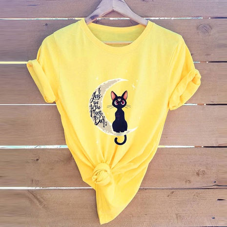 Valentine's Day moon cat t-shirt's discount tags