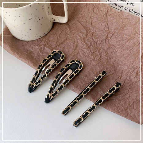 metal chain simple hairpin's discount tags