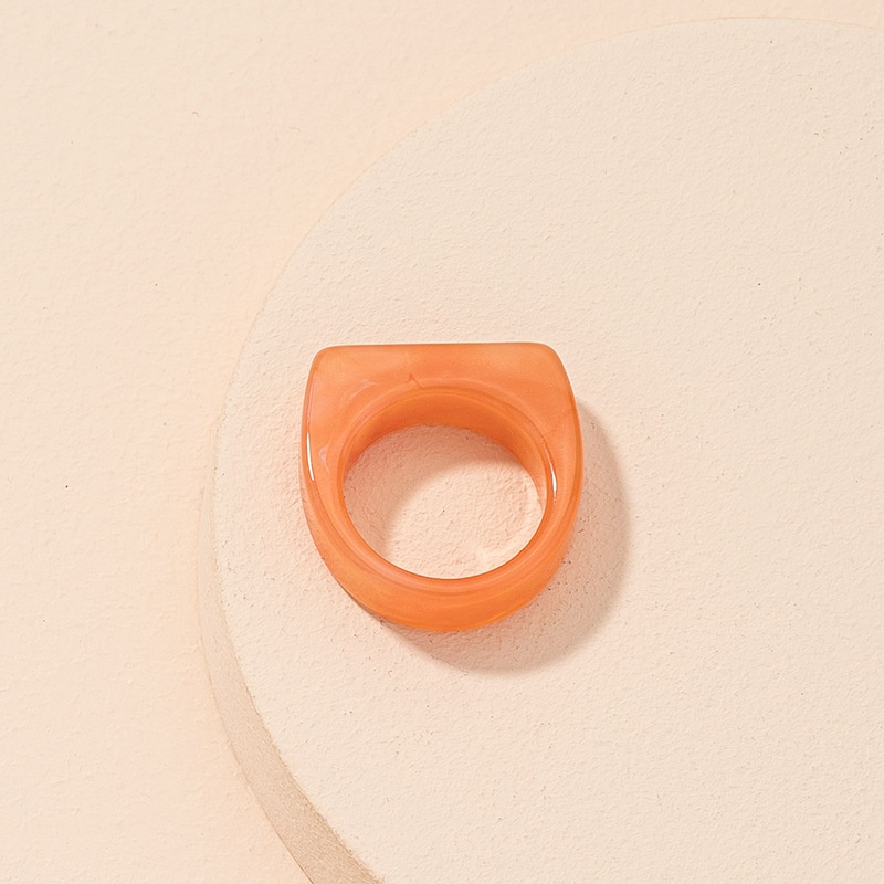 simple fashionable candy color acrylic ring