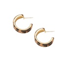 new simple retro geometric Cshaped leopard print earringspicture11