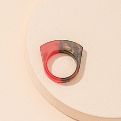 retro contrast color acrylic ring