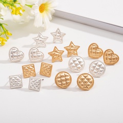 simple korean geometric earrings