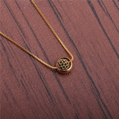 fashion simple micro-inlaid zircon diamond ball Necklace