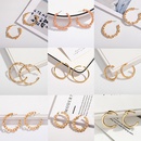 retro circle alloy pearl earringspicture55