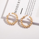retro circle alloy pearl earringspicture57