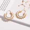 retro circle alloy pearl earringspicture62