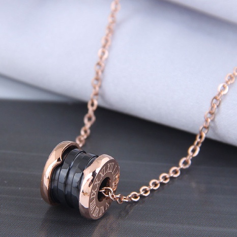 Korean fashion sweet simple titanium steel necklace's discount tags
