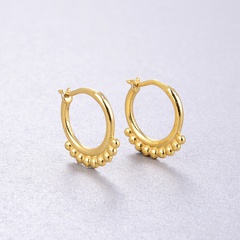 Neue goldene runde Perlenohrringe der koreanischen Mode