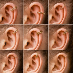 new metal C-shaped ear bone clip