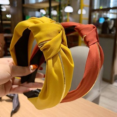 Koreanisches neues einfarbiges Stirnband mit breiter Krempe