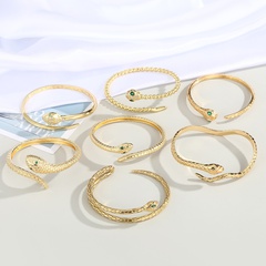 fashion diamond snake open bracelet