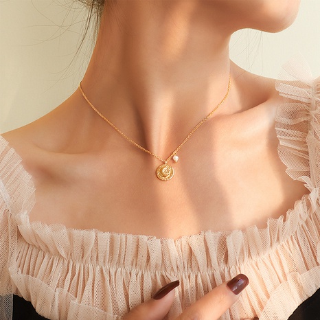 simple luna romántica colgante redondo collar de perlas de agua dulce NHOK310290's discount tags