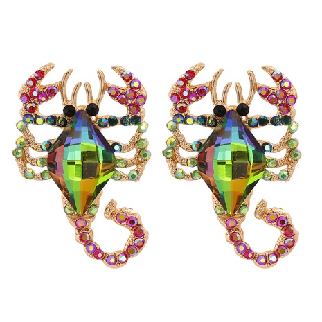 fashion diamond colorful scorpion earrings's discount tags