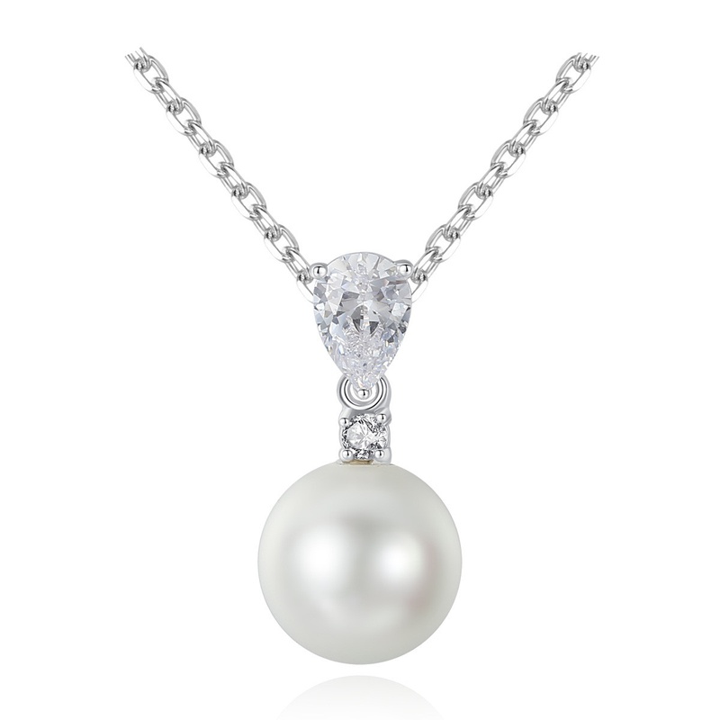collier de perles de coquille de zircon nouveau simple