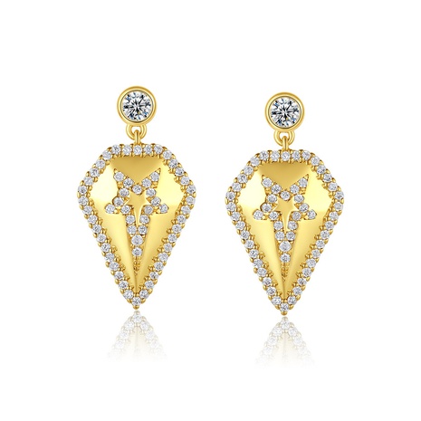 Korean fashion golden star earrings's discount tags