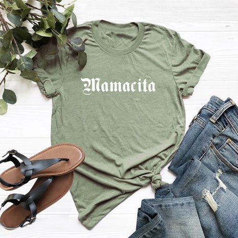 popular letters short-sleeved t-shirt's discount tags