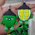 girl heart simulation 3D avocado keychain schoolbag coin purse PVC soft toy pendant special offer wholesale nihaojewelrypicture21