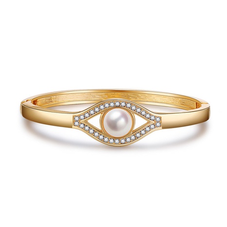 pulsera de diamantes con perlas de ojo simple's discount tags