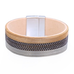 fashion new chain color leather bracelet
