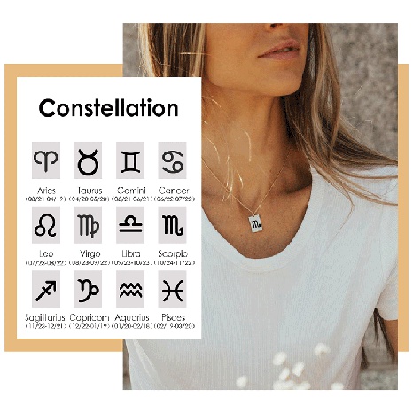 constellation element pendant necklace's discount tags