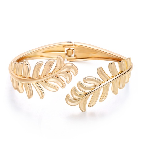 fashion gold-plated leaf diamond bracelet's discount tags
