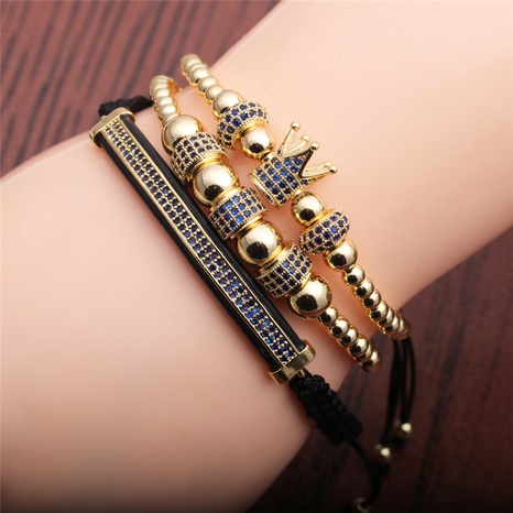ensemble de bracelets ajustables couronne zircon micro-incrustés's discount tags