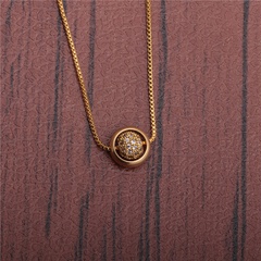 fashion simple micro-inlaid zircon diamond ball necklace