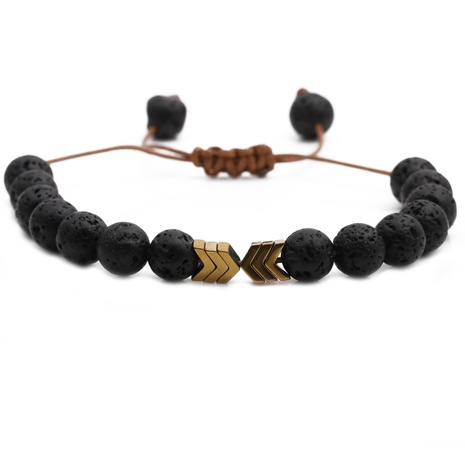 volcanic stone arrow woven adjustable bracelet NHYL311167's discount tags