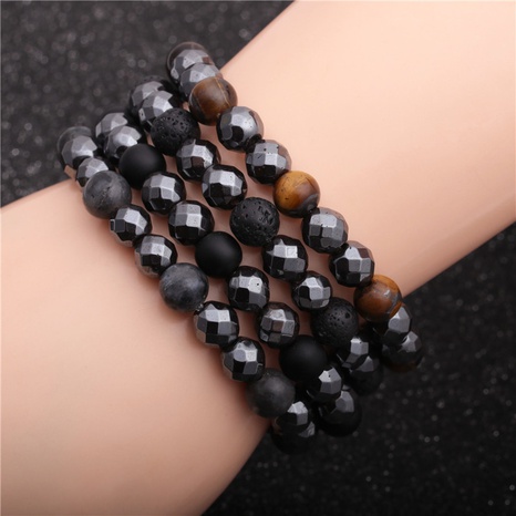 creative faceted black frosted bracelet NHYL311176's discount tags