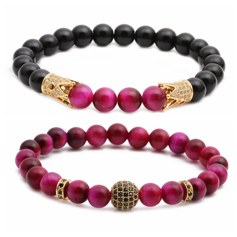 new bright stone crown diamond ball beaded bracelet set  NHYL311189's discount tags