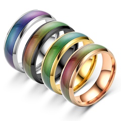 fashion new glaze seven-color color-changing ring