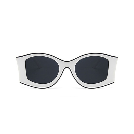 nouvelles lunettes de soleil à monture concave de couleur contrastée simple's discount tags