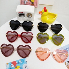 fashion children's polarized peach heart frame comfortable sunglasses