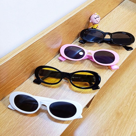 lunettes de soleil rétro à monture PC couleur bonbon's discount tags