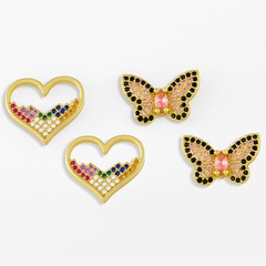 new retro diamond butterfly earrings