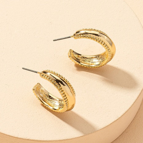 retro fashion C-shaped alloy earrings's discount tags