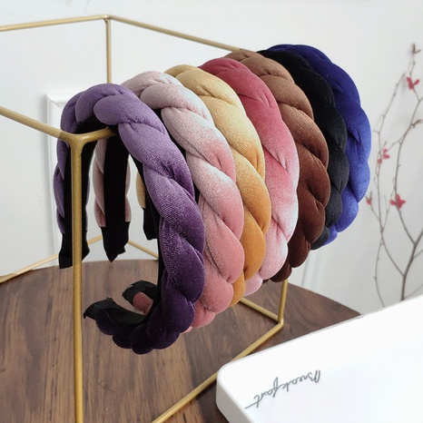 velvet fashion twist braided headband's discount tags