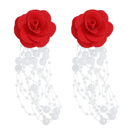 French ethnic style rose flower earrings's discount tags