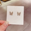 Korean simple zircon microinlaid butterfly earringspicture11