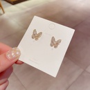 Korean simple zircon microinlaid butterfly earringspicture12