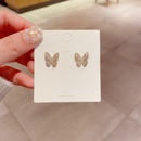 Korean simple zircon microinlaid butterfly earringspicture13