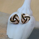 Black and white glaze triangle earringspicture6